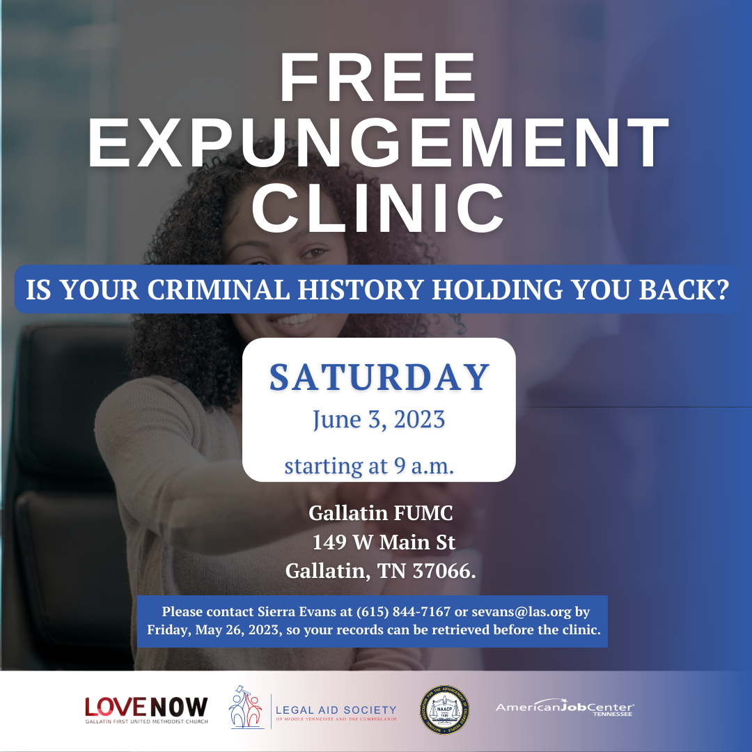 Free Expungement Clinic @ Gallatin FUMC | Gallatin | Tennessee | United States